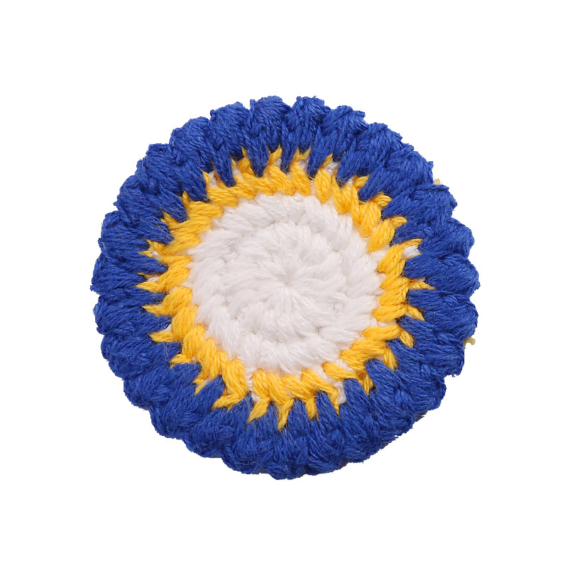 Single 4.5cm knitted woolen flower, woolen flower wedding dress lace in stock for sale pic 15