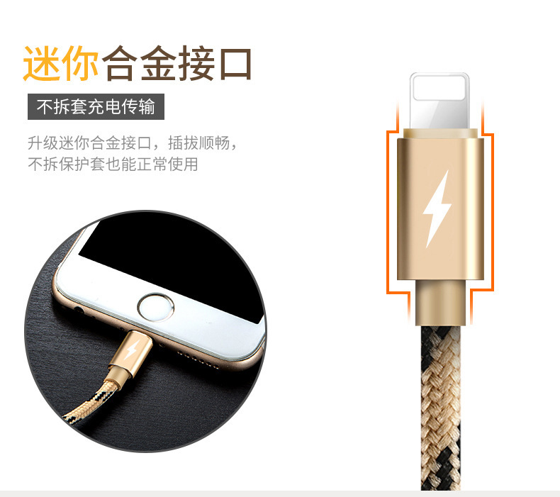 Paquete de código postal tejido Type-c cable de datos 2m / 3m extensión super quick charge extension cable para huawei apple pic 17