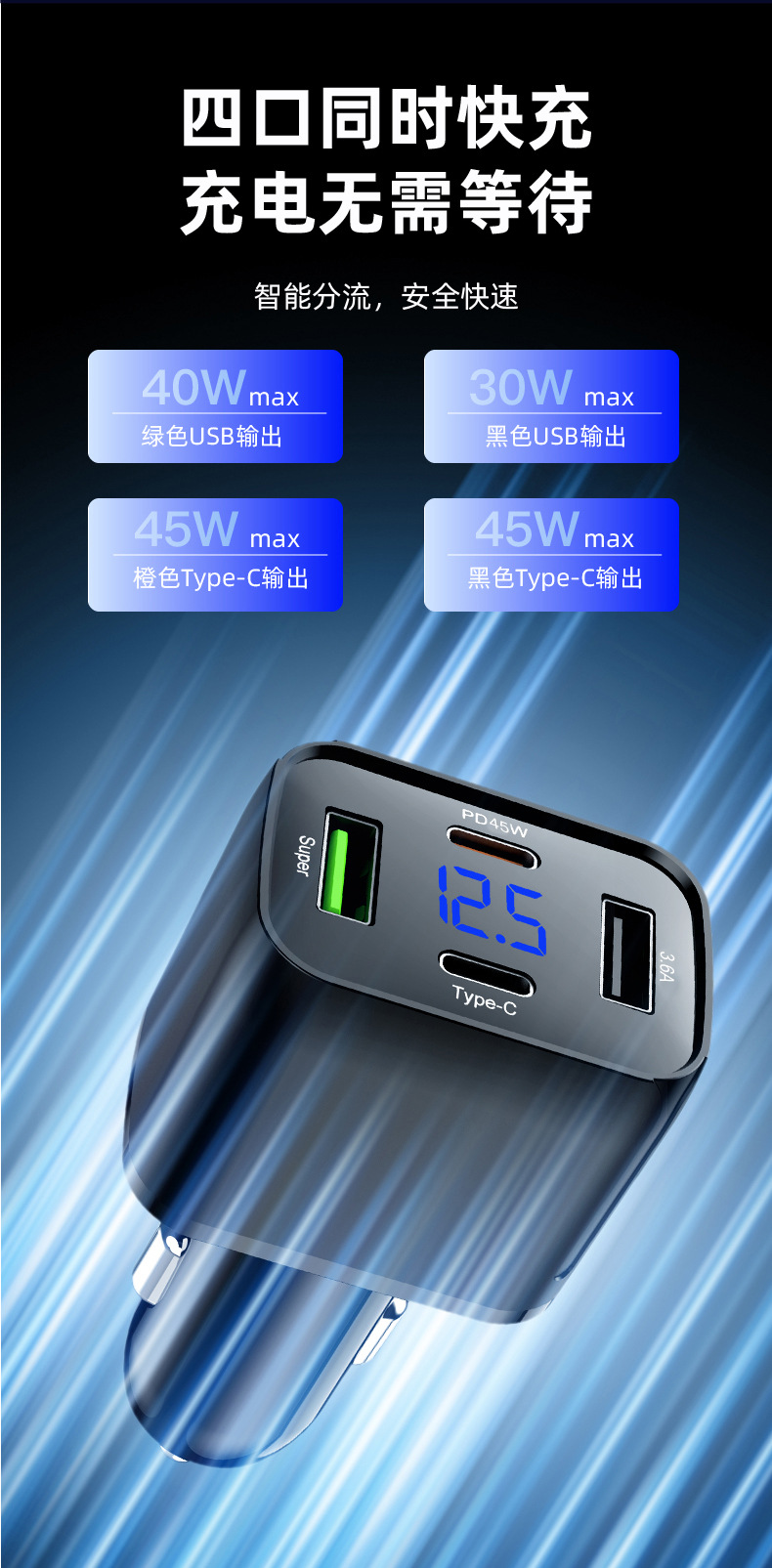 Многоглоточный наполнитель для зарядки USB+TYPEC в районе PD45W pic 6