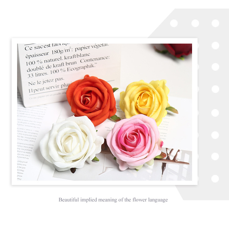 7cm绒布玫瑰花头婚庆花瀑布工程装饰花酒店花墙拱门插花外贸跨境详情7