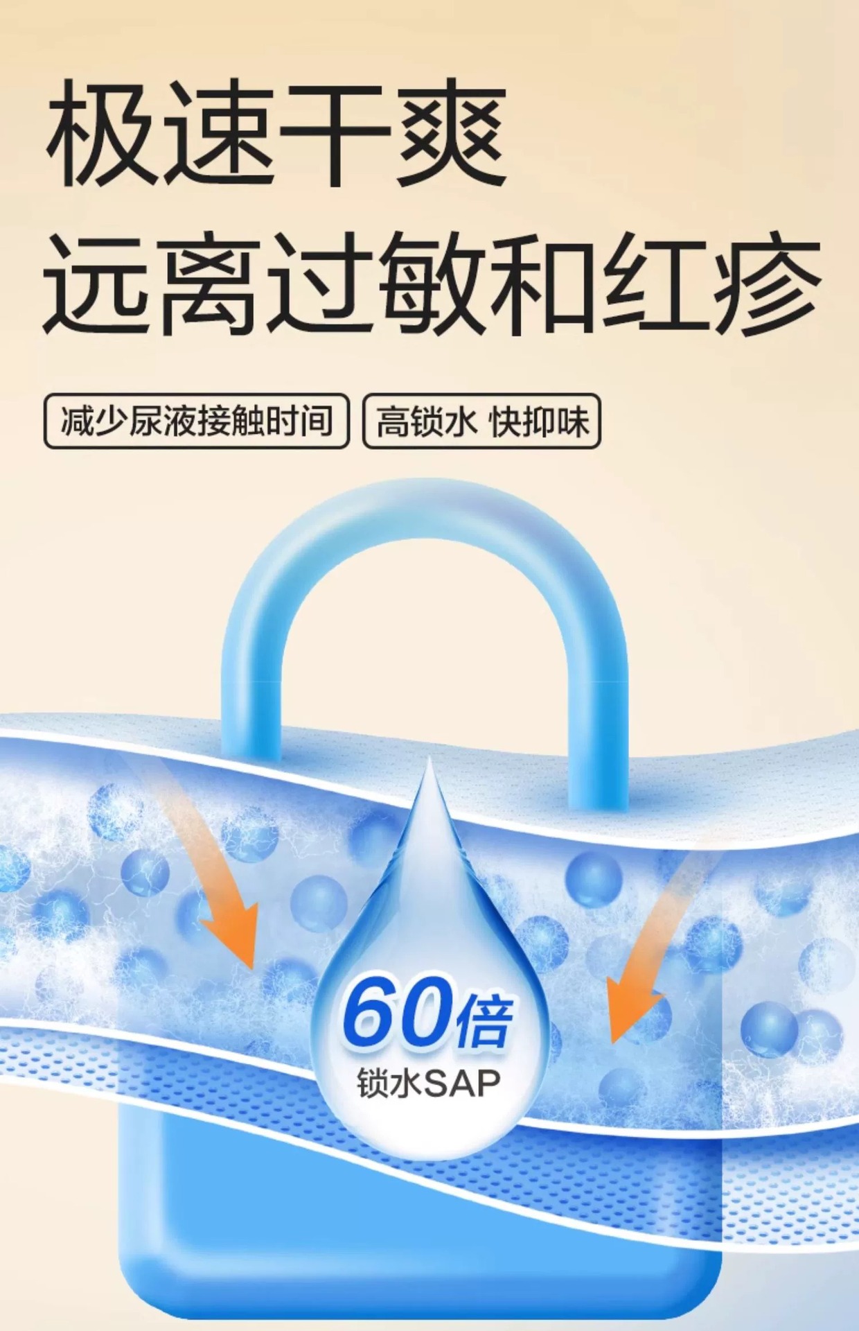 可靠吸收宝成人纸尿裤L大码 男女老年成人纸尿裤尿不湿整箱80片详情10