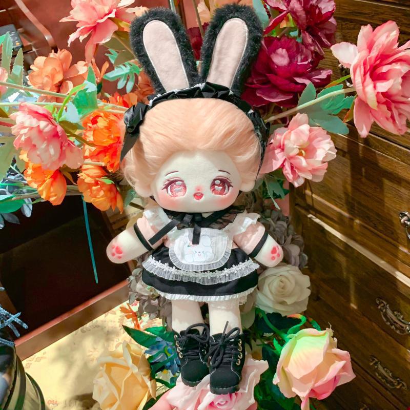 新款25CM长腿棉花娃娃系列礼盒兔女郎衣服可爱甜酷毛绒公仔礼物盒详情10