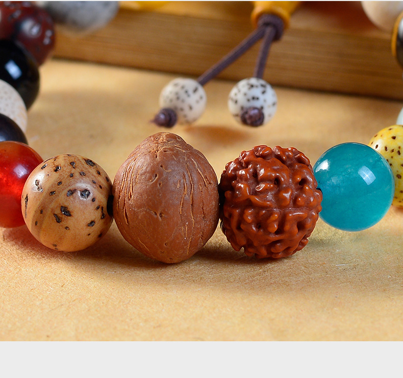 十八籽手串杭州灵隐同款一二三四五代多宝菩提十八子平安念珠佛珠详情7