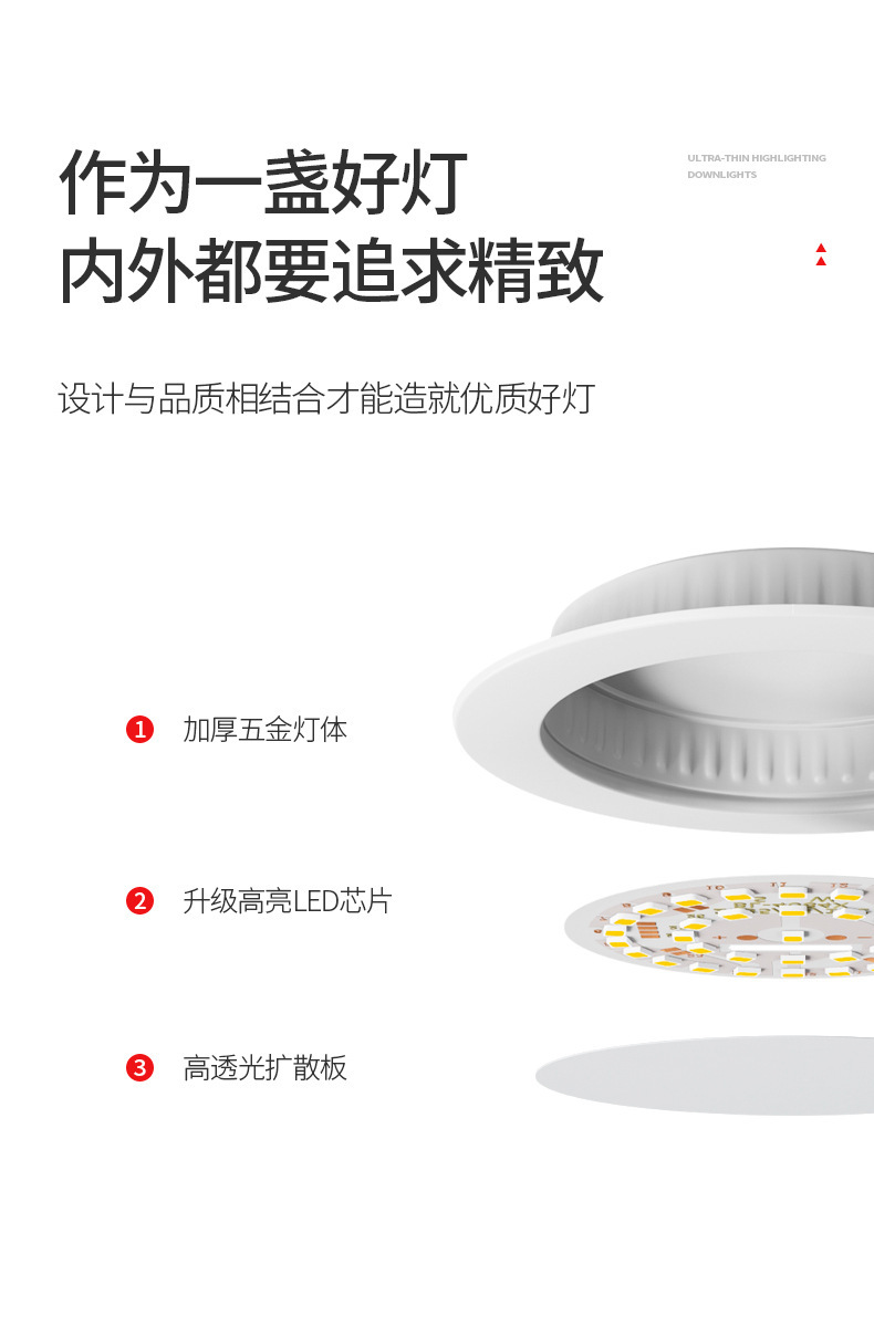 超薄led筒灯嵌入式2.5寸4寸12W6寸20W8寸24W开孔12公分15公分筒灯详情11