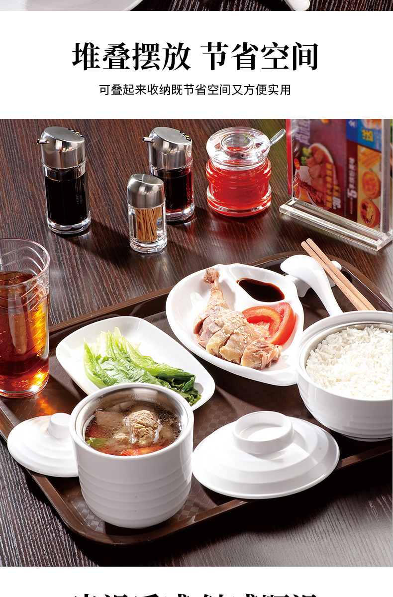 Commercial A5 melamine round soup bowl, Chinese restaurant imitation porcelain anti-drop fast food round plate, hotel restaurant dish plate, buffet plate pic 7