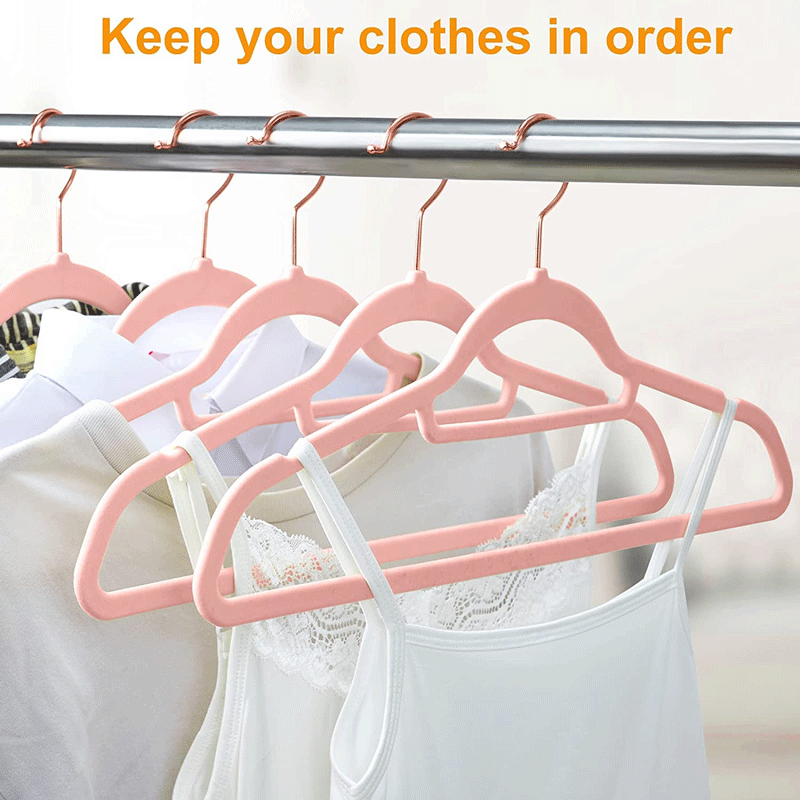 Specialized flocked clothes rack for clothing stores, anti-slip and traceless, adult clothes support and hanging, home wardrobe storage and organization expert pic 18