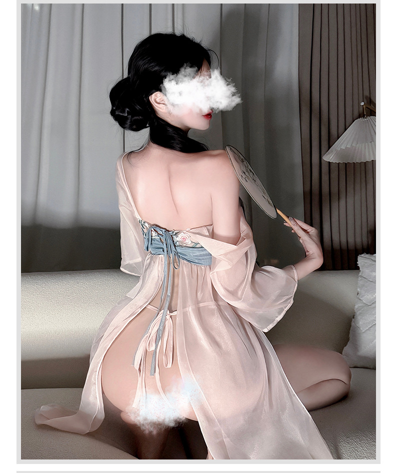 情趣内衣古风雪纺纱裙宫廷肚兜性感风cos汉服诱惑小胸调情套装女详情10