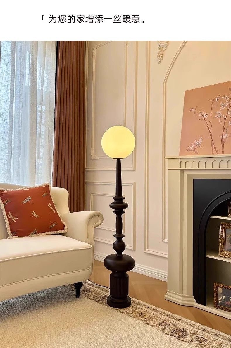 Italian retro design Roman column floor lamp, living room sofa beside, bedroom vintage decorative table lamp, creative standing lamp pic 10