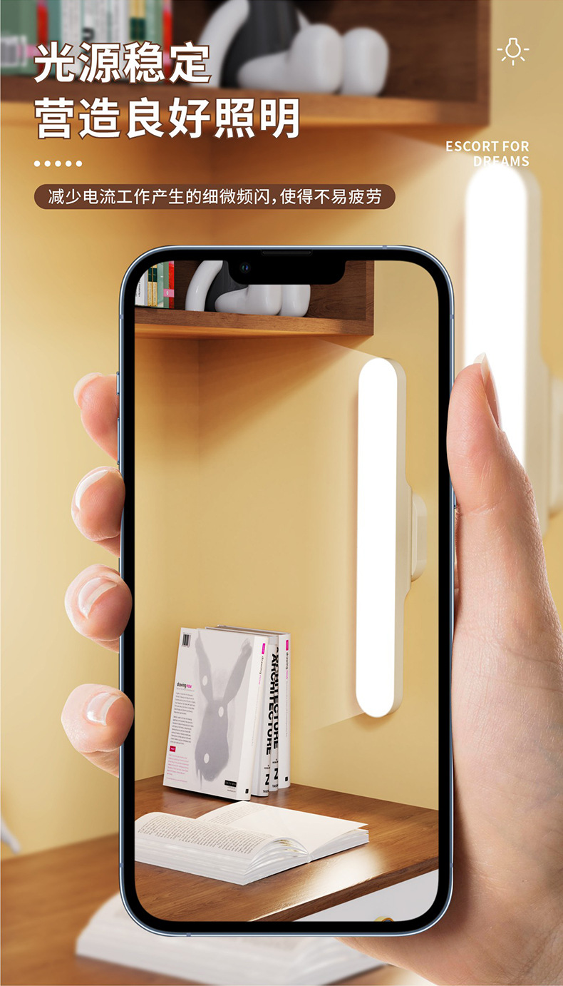 学生宿舍床头灯触摸护眼学习书桌阅读灯酷毙灯LED化妆镜补光灯详情5