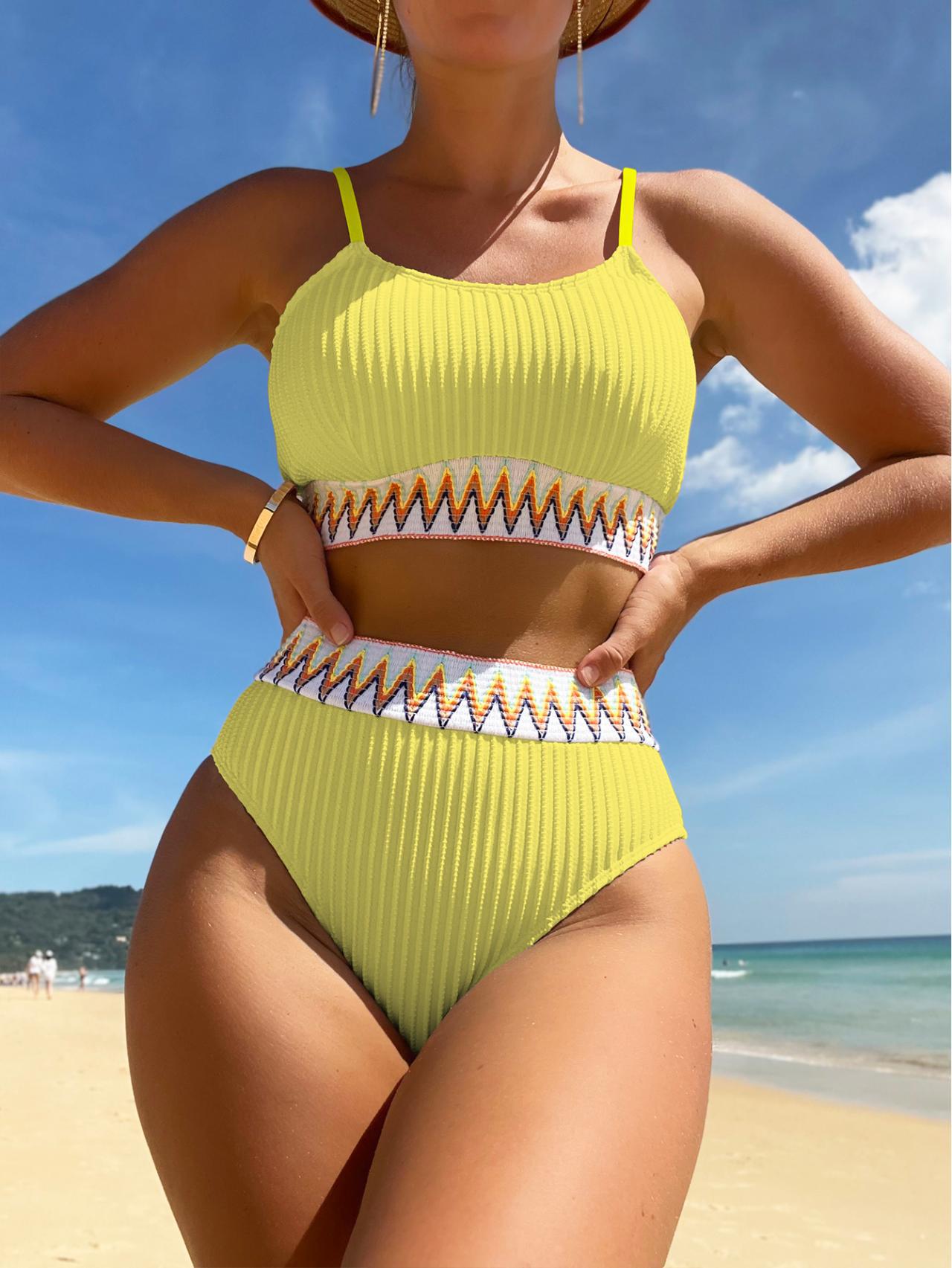 Bikini新款比基尼时尚女士分体无袖欧美女泳装带胸垫泳衣工厂批发详情37