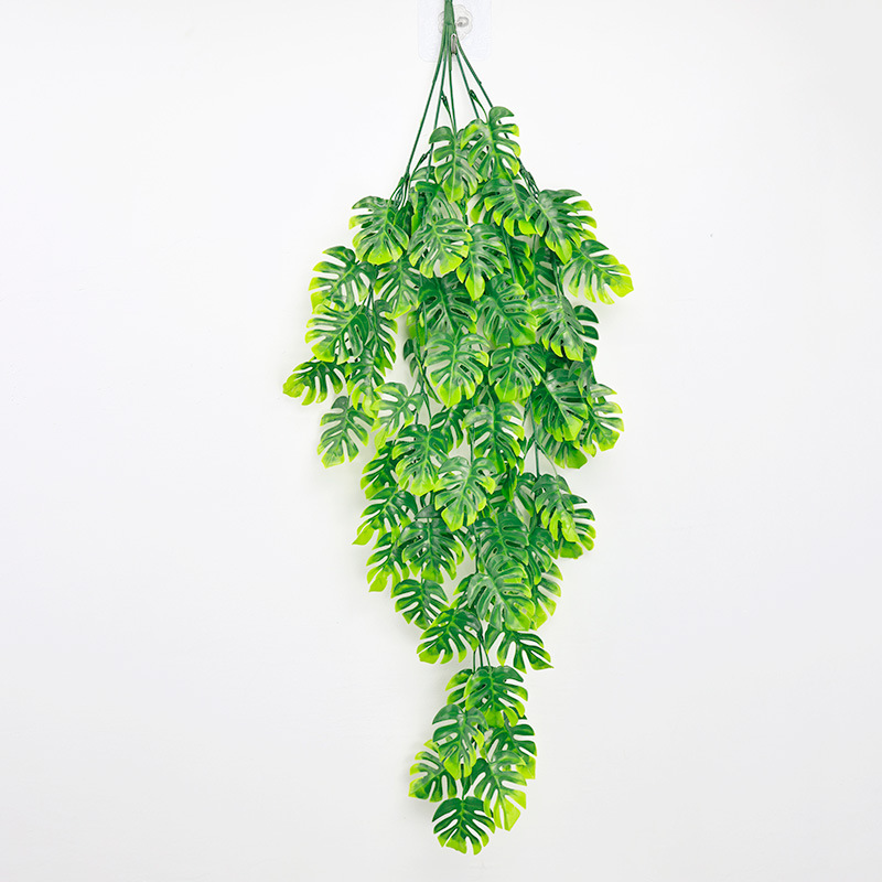 仿真龟背叶壁挂藤条绿植吊兰藤蔓家居装饰人造绿叶宠物园艺盆栽详情7