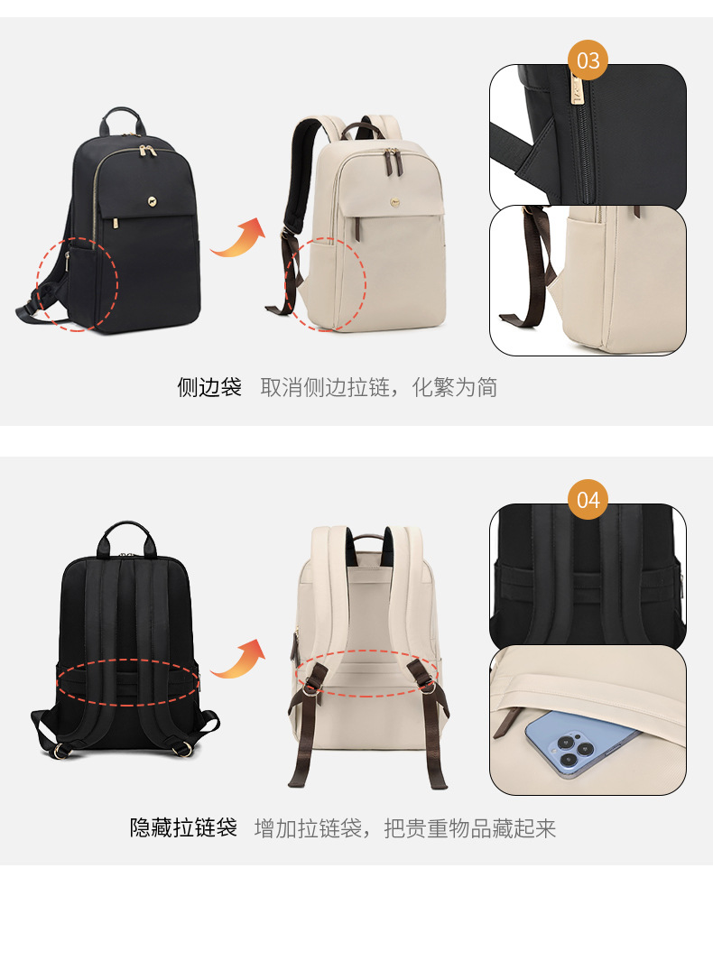 The 2023 new business and casual backpack is a lightweight and simple computer bag with large capacities of 15.6 inches, 14 inches and 13 inches pic 2