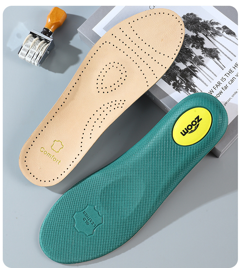 Top layer sheepskin insole, genuine leather, sweat-absorbing, odor-proof, high-elasticity, shock-absorbing, business, casual, comfortable white shoes, Martin boots, sports pic 21