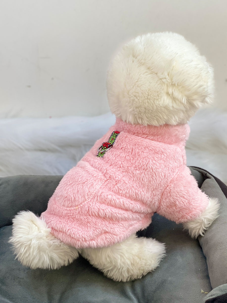 超小体狗狗猫咪衣服秋冬季毛绒四脚小码奶狗奶猫幼犬茶杯犬带牵引详情25
