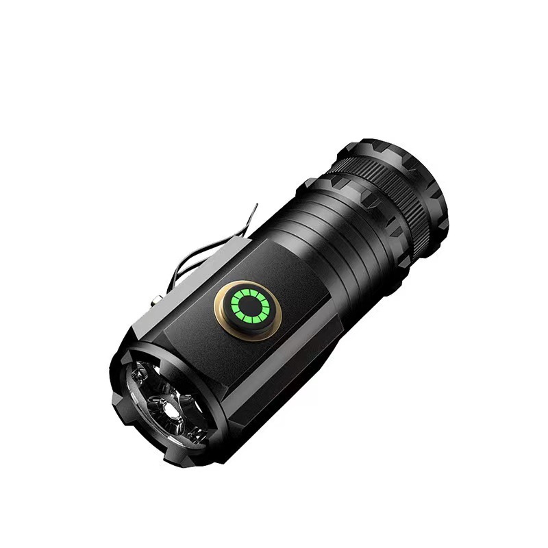 跨境抖音电商直播强光手电筒迷你便携充电多功能夹帽灯户外小手电详情10