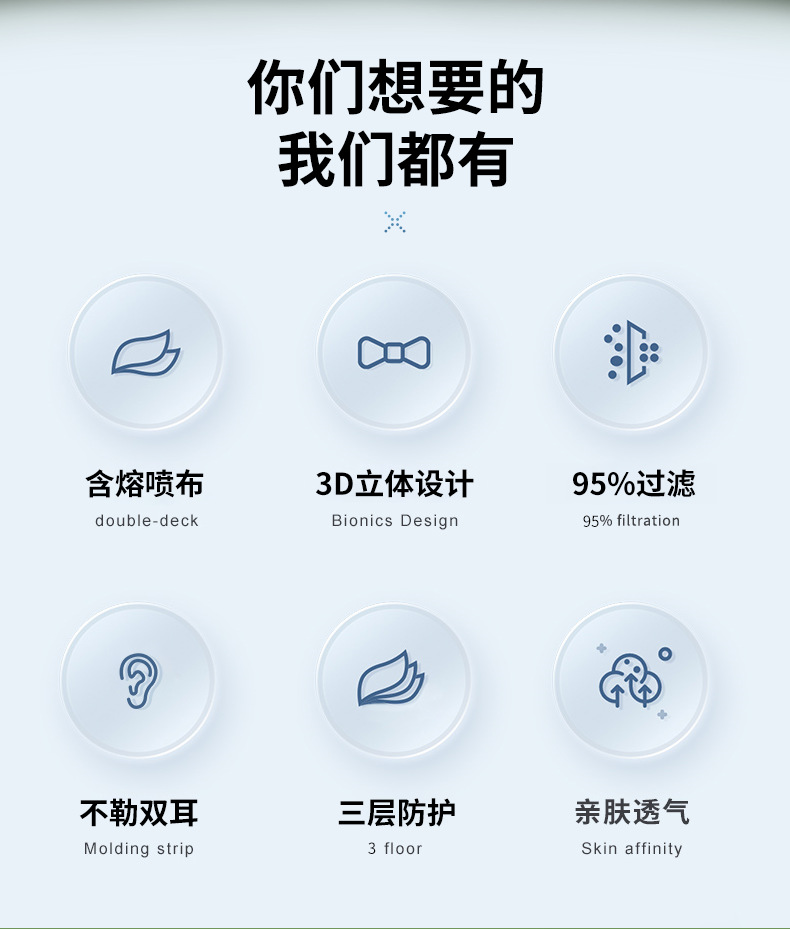 3D立体口罩一次性防尘防晒口罩三层成人防护口罩莫兰迪色日用口罩详情2