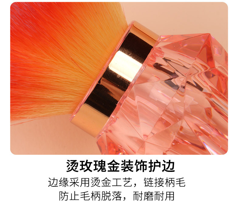 Wholesale of new single diamond makeup brush, mushroom head multi-color dispersion paint, nail dust brush and beauty tools pic 9