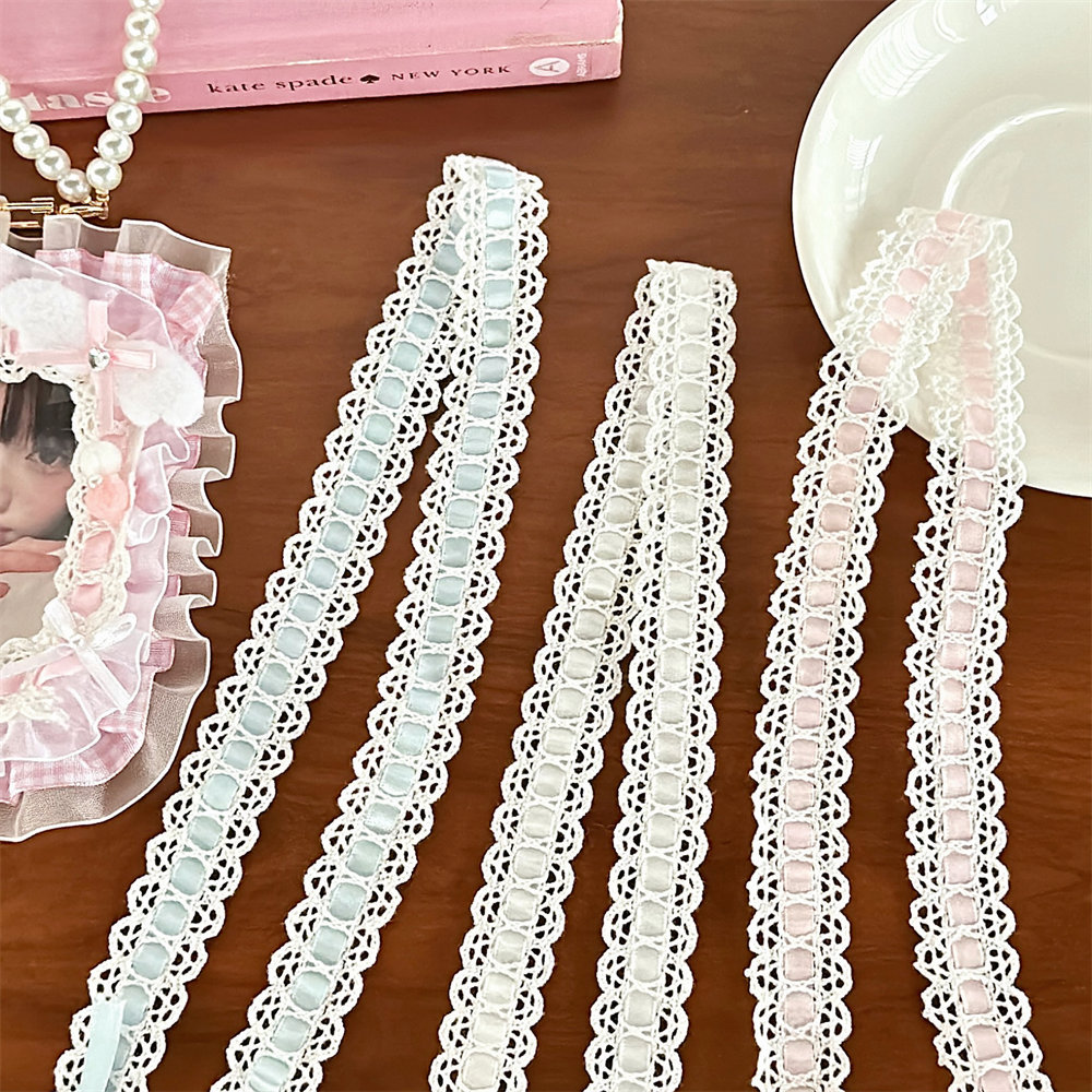 DIY装饰咕卡配件辅料少女心手工小卡卡套材料包蕾丝布蝴蝶结配饰详情19