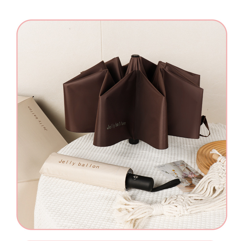 全自动雨伞女晴雨两用加固结实折叠遮阳伞防晒防紫外线黑胶太阳伞详情9