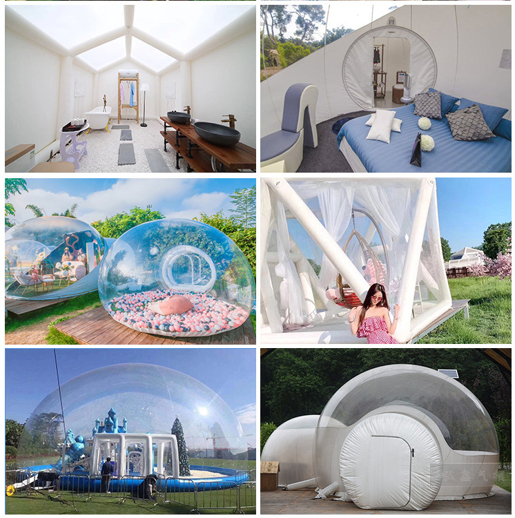 网红星空泡泡屋充气星空顶户外透明充气帐篷露营帐篷充气泡泡屋详情29