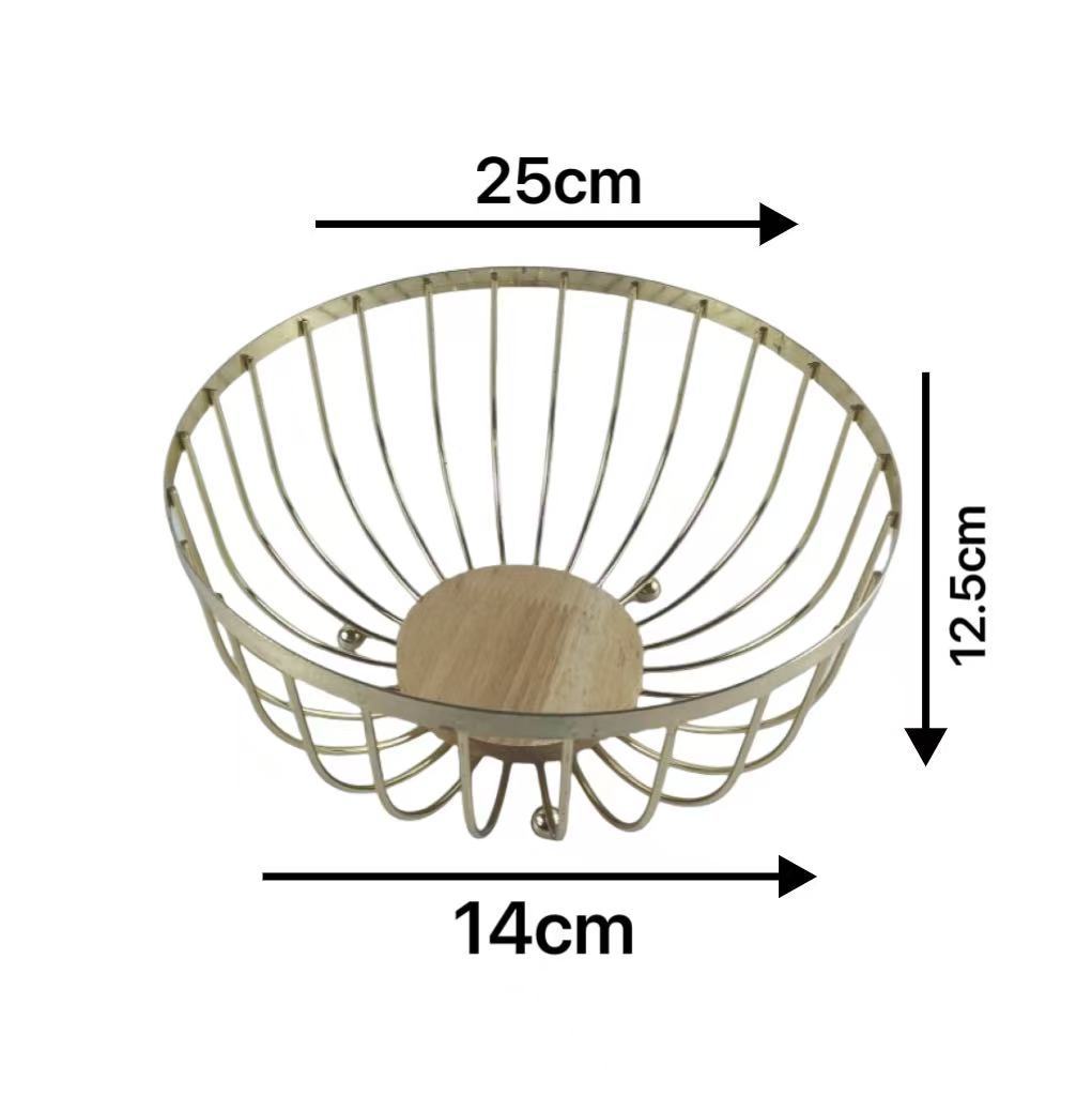 欧式现代茶几零食收纳篮糖果水果篮简约铁艺果蔬水果盘桌面装饰详情6