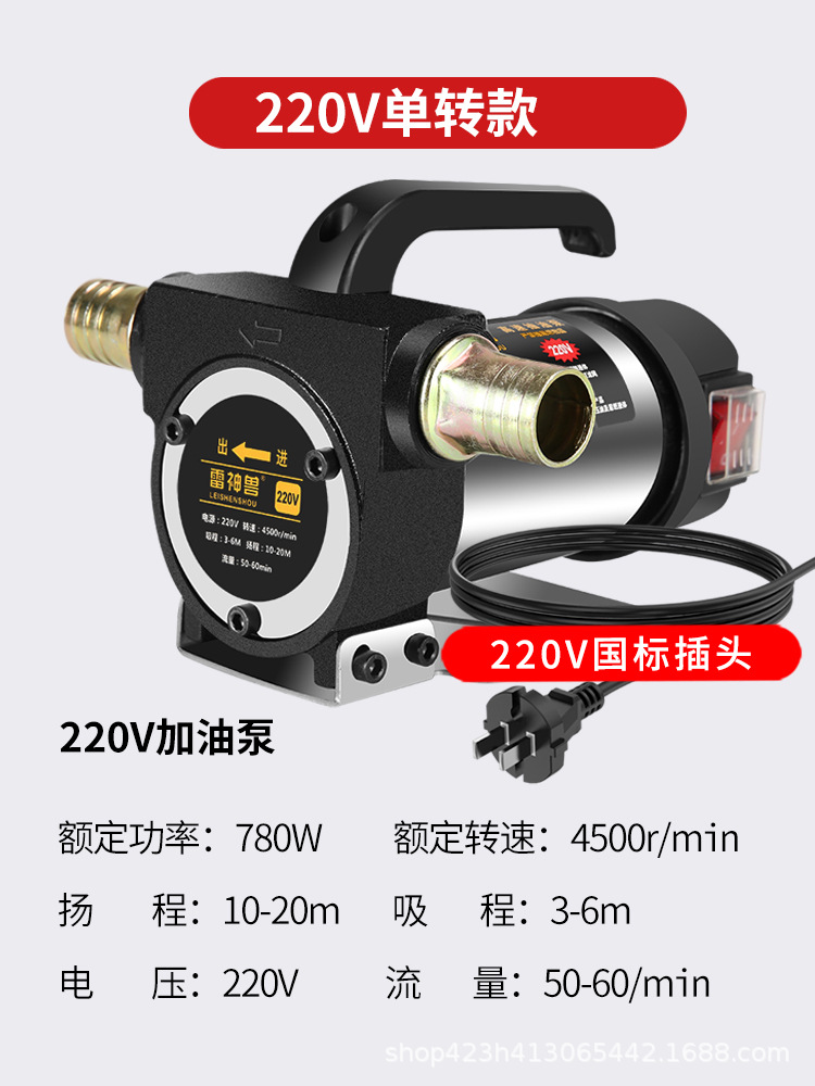 电动抽油泵12V24V220V通用柴油泵小型加油泵自吸泵抽油泵加油神器详情15