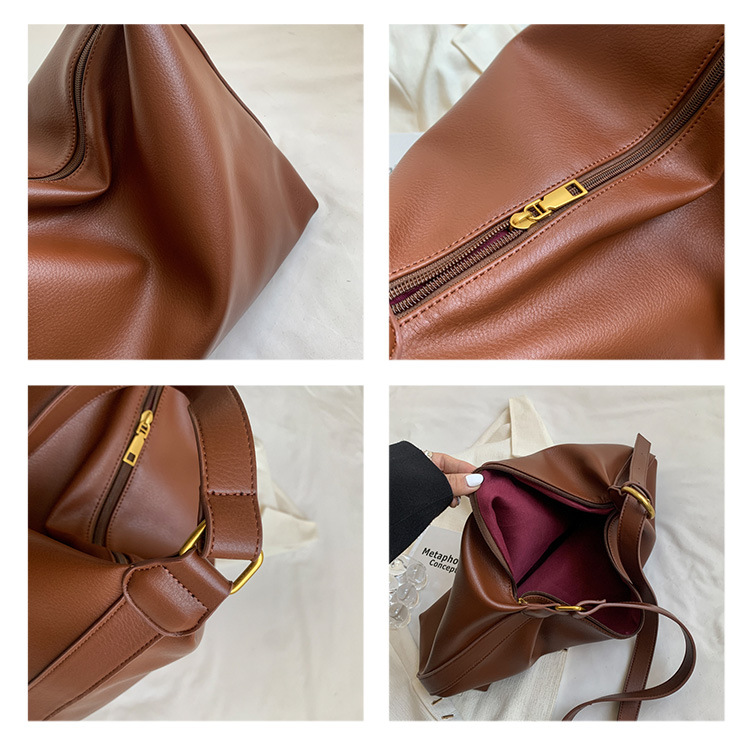 2025新款女包大容量包包斜跨单肩包包学生上课复古时尚单肩托特包详情18