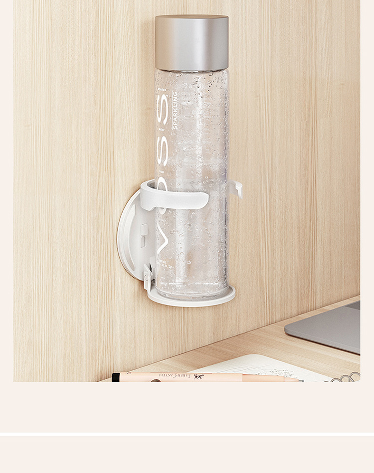 Folding cup holder, desk cabinet door, no-drilling coffee storage rack, home dormitory wall-mounted cup holder pic 16