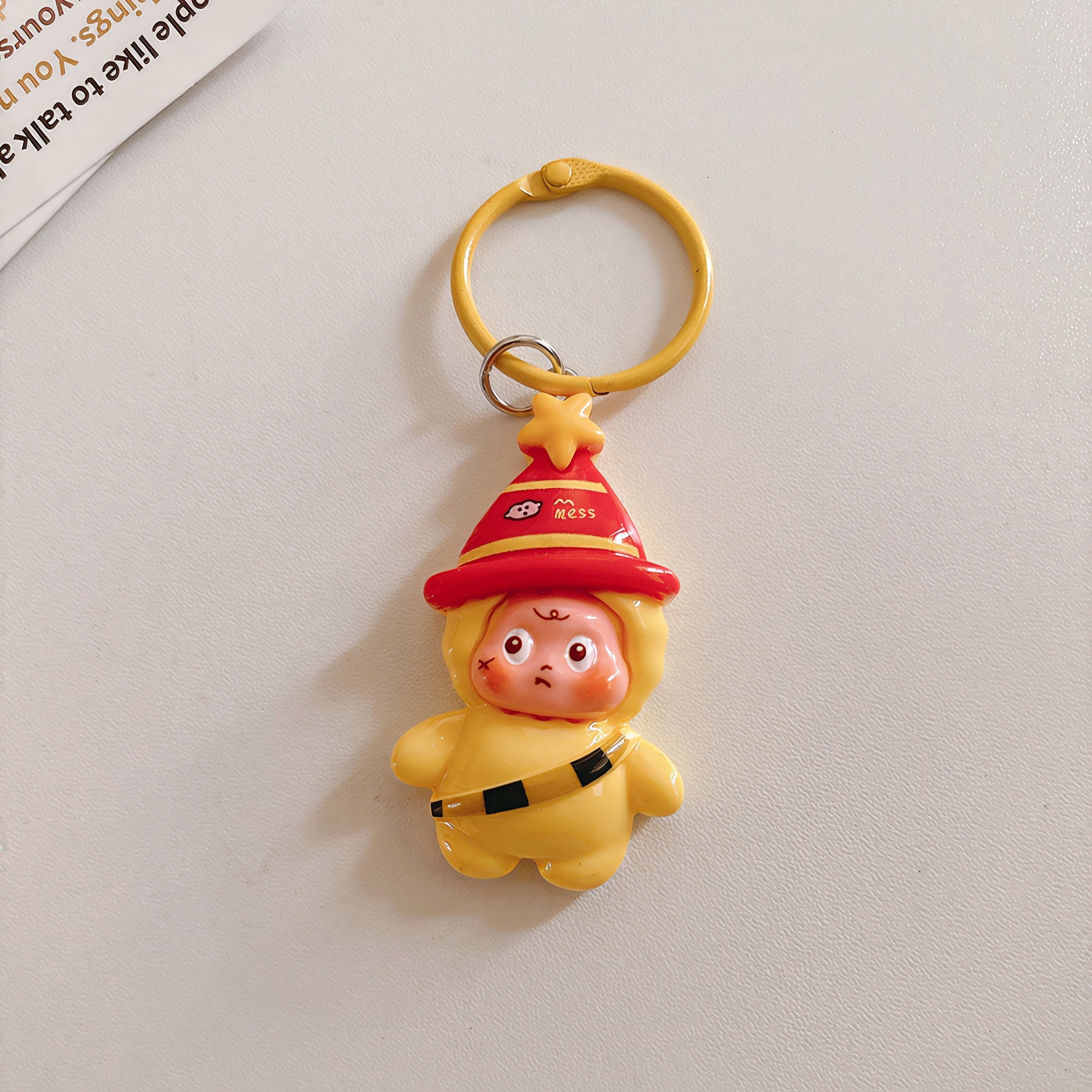 Cute large cartoon star character keychain pendant, creative bag pendant, backpack accessory, best friend and couple gift pic 14