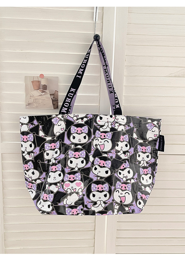 三丽鸥正版授权编制袋凯蒂猫可爱库洛米折叠便携购物袋手提单肩包详情3
