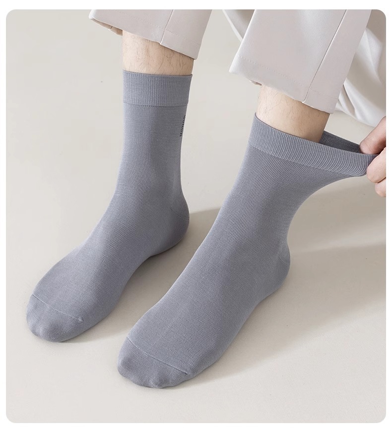 竹纤维袜子男袜新款男士中筒袜春夏季运动薄透气抗菌防臭吸汗长袜详情30