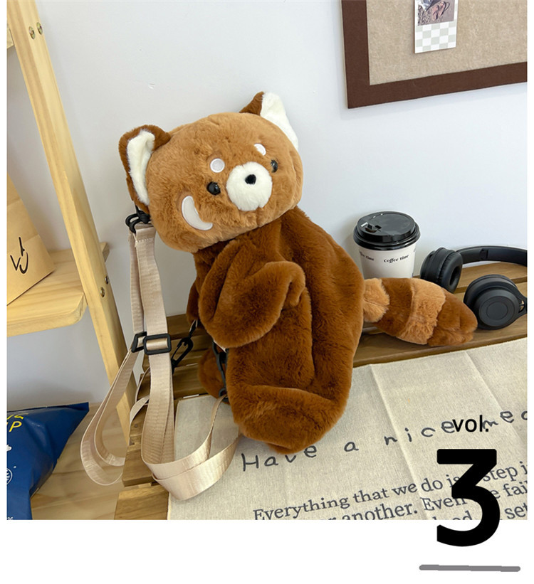 Little Panda Papa Bag Plush toy crossbody Bag 2024 New style personalized backpack for Girls, Cute and soft backpack pic 24