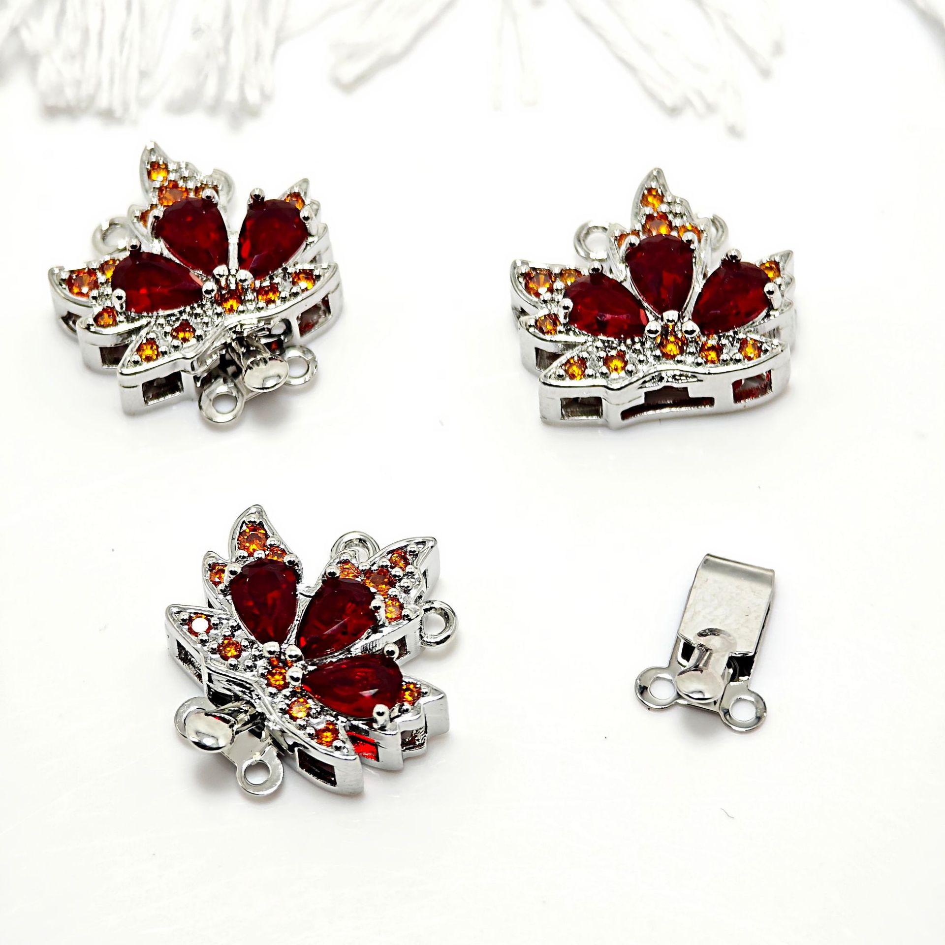 High color retention, real gold plating, double hanging, zirconium pearl buckle, pin, buckle necklace, connecting buckle head, DIY jewelry bracelet pic 20