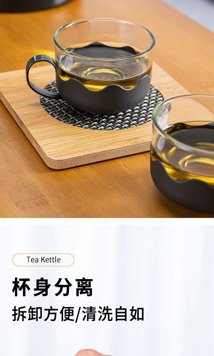 泡沫包装泡茶壶玻璃水具套装茶水分离功夫茶具一壶带水杯养生茶具详情6
