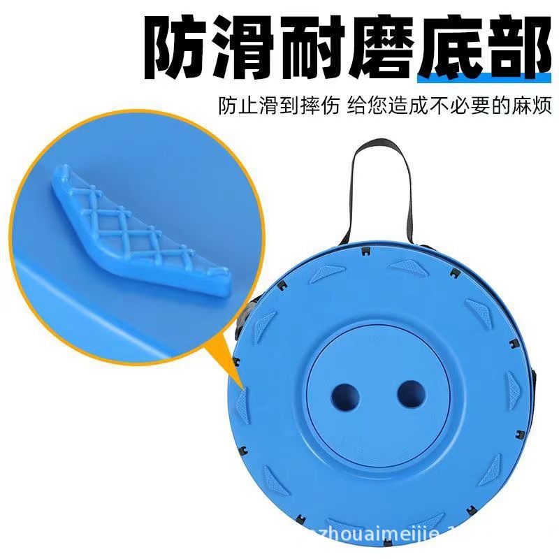 Portable outdoor travel folding stool, adjustable and retractable, camping and fishing portable small stool, tourist queuing stool pic 9