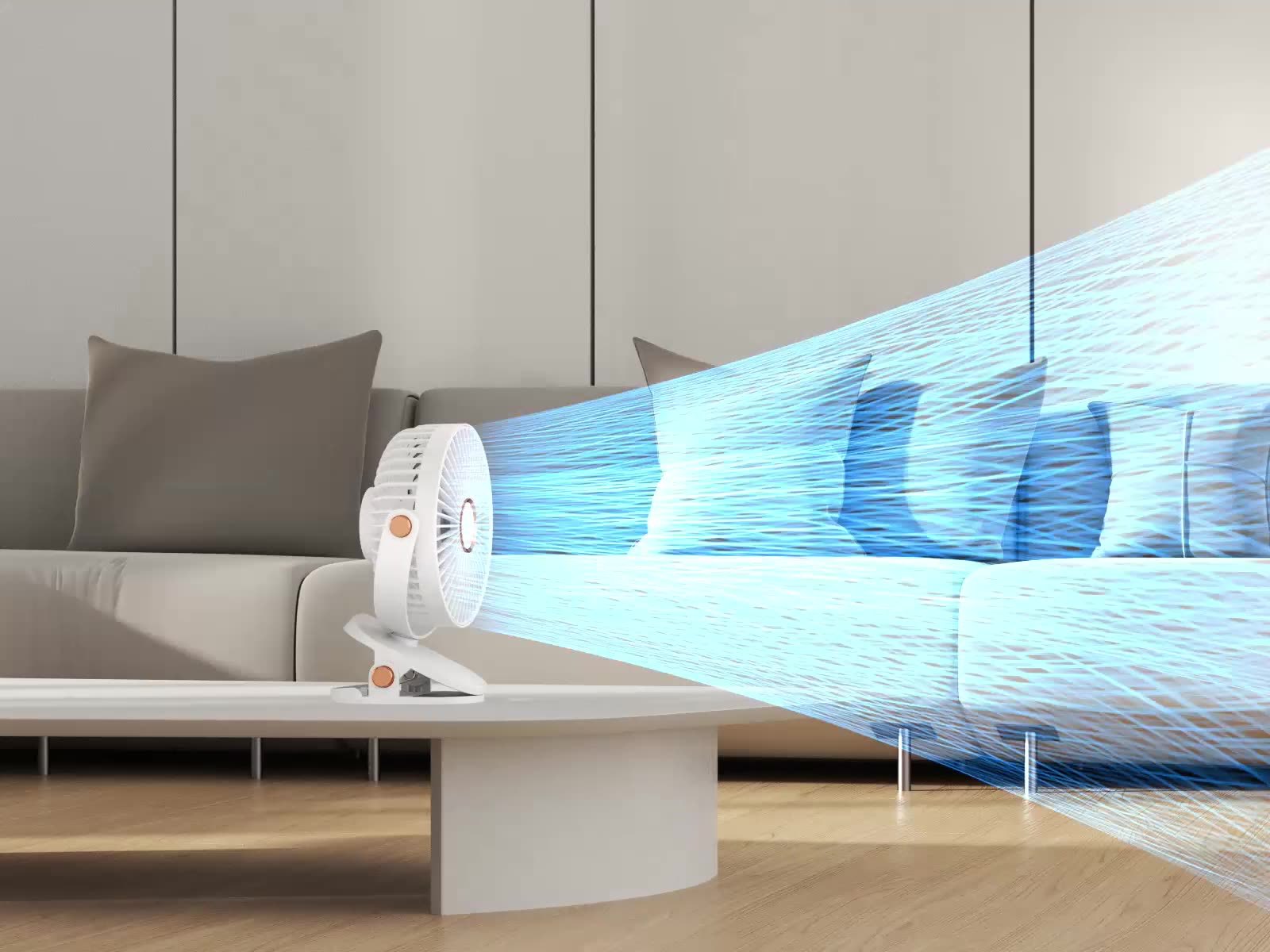 2026 New USB desk clip fan for home and office desktop charging mini clip fan charging type pic 7