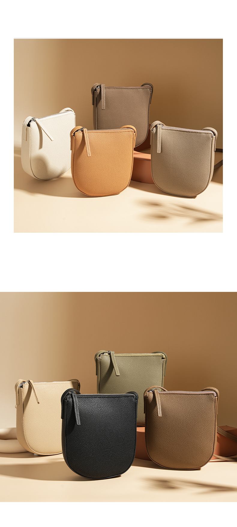 新款真皮大容量韩版手机包 高级感时尚百搭牛皮单肩斜挎小包包女详情22