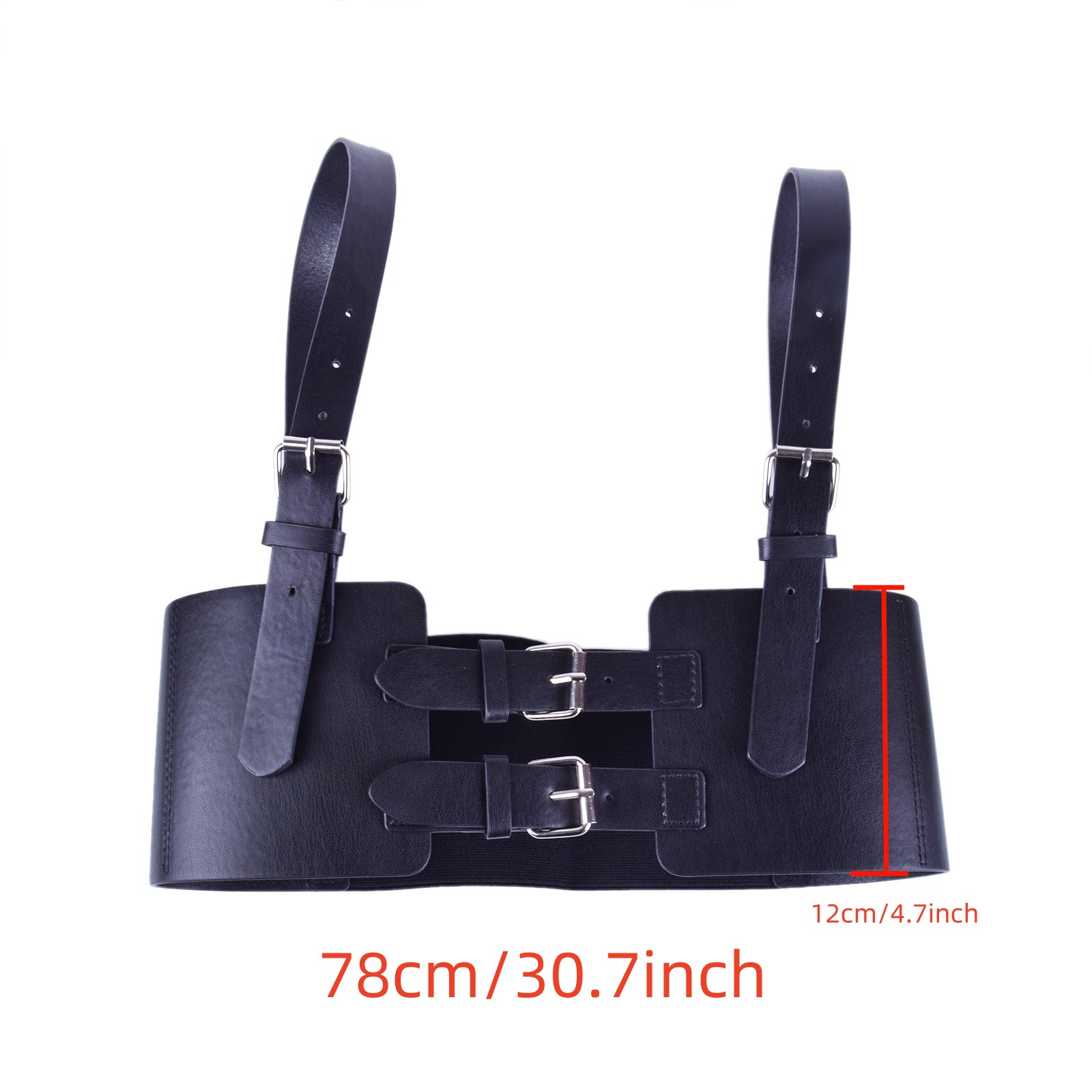 跨境欧美街拍时尚女士腰封朋克风宽背带百搭时尚肩带欧美束腰腰封详情4