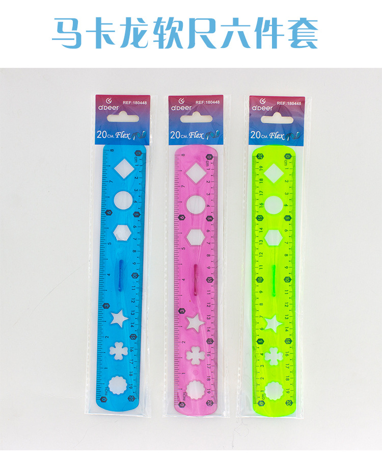 20cm mano tender regla 30cmPVC regla flexible puede doblar puede doblar color gráfico regla logotipo personalizado fabricantes de comercio exterior pic 1