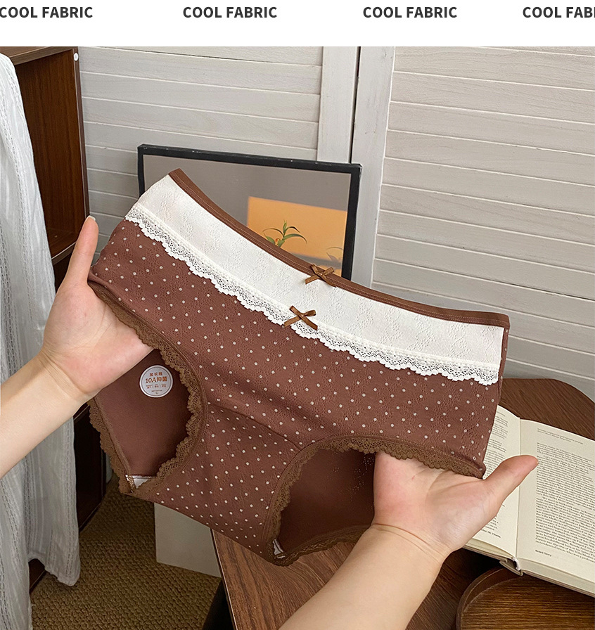 英伦复古风撞色拼接格子内裤女生10a抑菌纯棉裆中腰包臀三角裤秋详情13