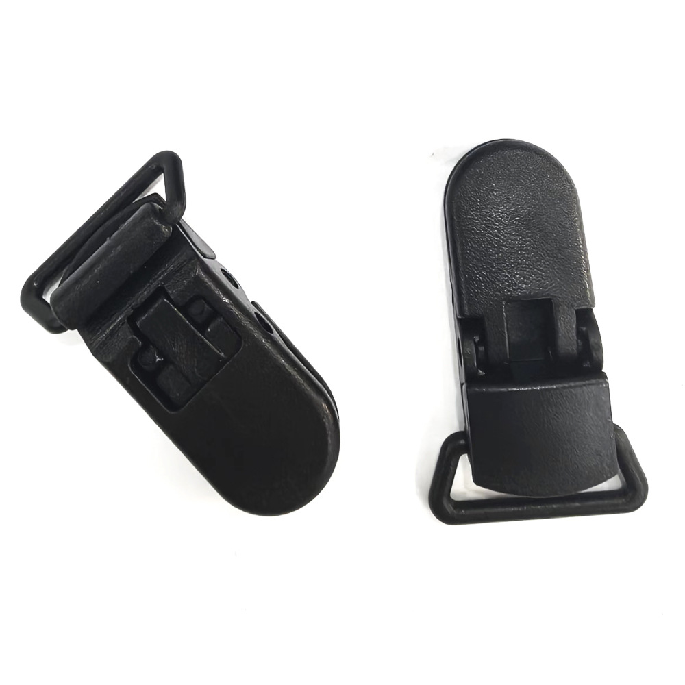 鲨鱼夹塑料颜色配件彩色黑色多用夹防掉链奶嘴鸭嘴夹书包带夹批发详情3