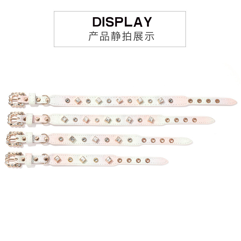 宠物用品项圈牵引绳脖圈猫咪项链中小型犬狗圈颈圈彩珠饰品详情5