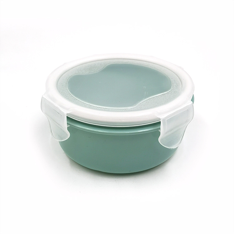 Cross-border round mini refrigerator, food storage box, small lunch box, kitchen bento box, plastic storage box, rectangular sealed box pic 5