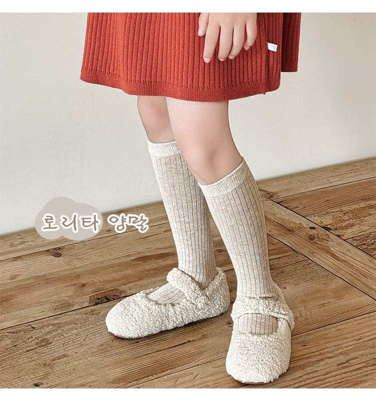 新款秋冬女童小腿袜无骨中筒袜精梳棉春秋儿童袜子长筒袜韩版纯色详情14