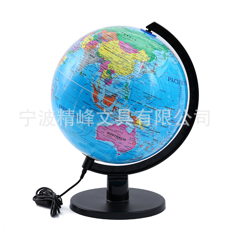 跨境全英文地球仪32CM高清带灯塑料办公室书房摆件学生学习用品详情6