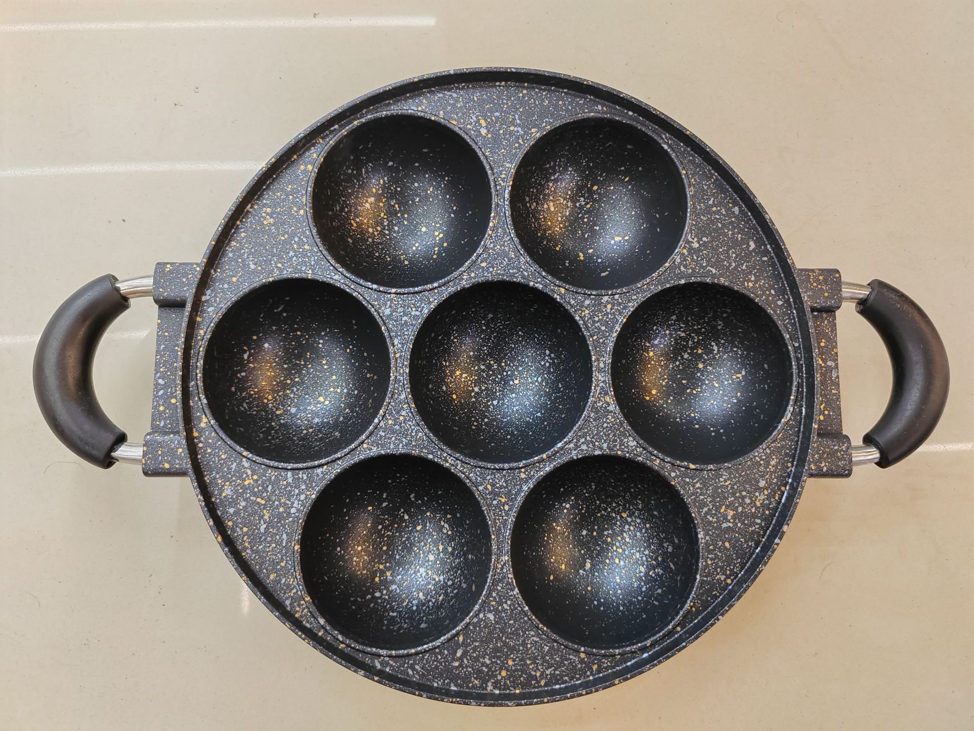 7holes cake Mould7-hole spherical aluminum die-cast cake mold Egg pan non-stick cake baking DIY pic 8