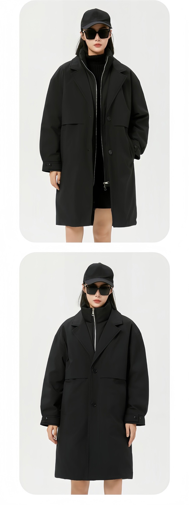 Winter long knee-length couple down jackets for men are bestsellers. Two fashionable cross-border cold-proof and warm windbreakers for men pic 21