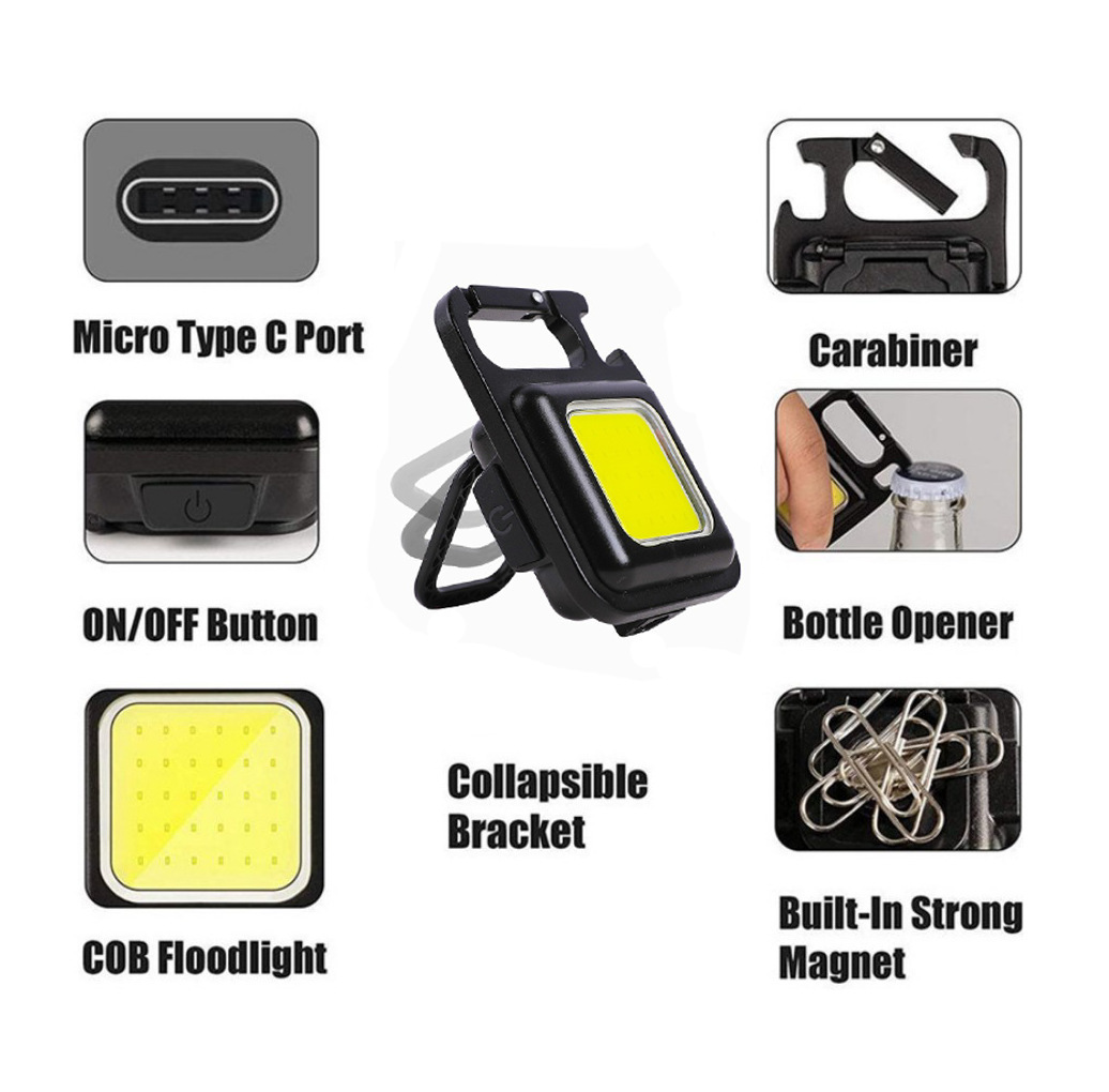 Multi-functional keychain light, inspection light, mini repair light, magnet portable emergency light, rechargeable portable work light pic 8