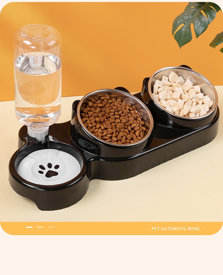 Cat bowl, ceramic double bowl, dog bowl, cat food bowl, cervical vertebrae protection, cat food bowl, drinking bowl, dog bowl, anti-tipping pet supplies pic 16