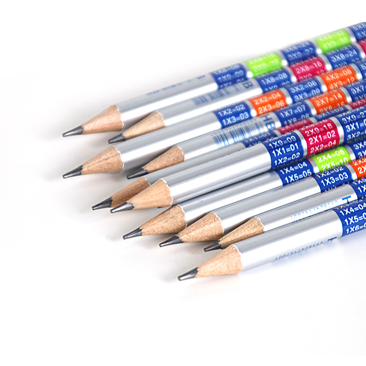 Yalong Cross-border specializes in popular and creative digital addition and subtraction printed pencils with erasers, HB pencils, and round shank pencils pic 1